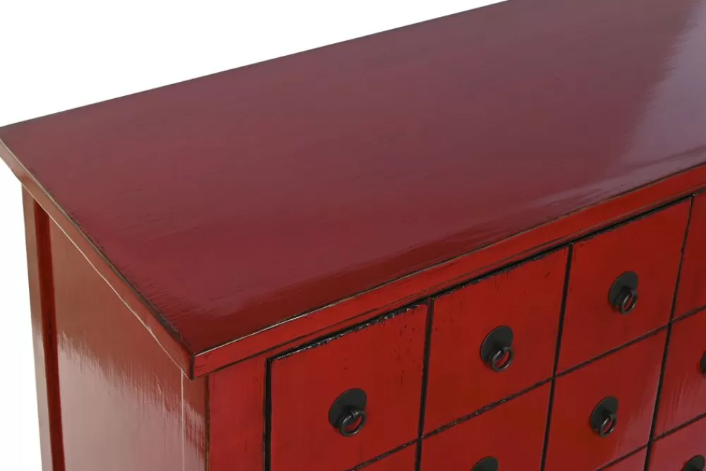 Detall ITEM Armario Olmo 102X42X120 Lacado Rojo