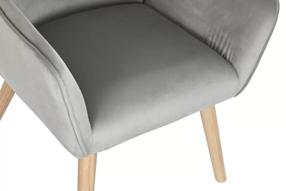 Best Butaca Poliester Madera 65X67X93 Gris Claro Sillones Y Butacas