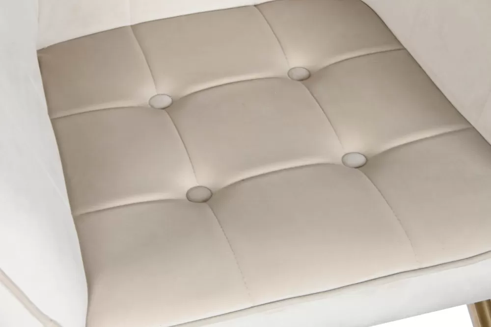 Store Butaca Poliester Metal 74X74X90 Velvet Crema Sillones Y Butacas