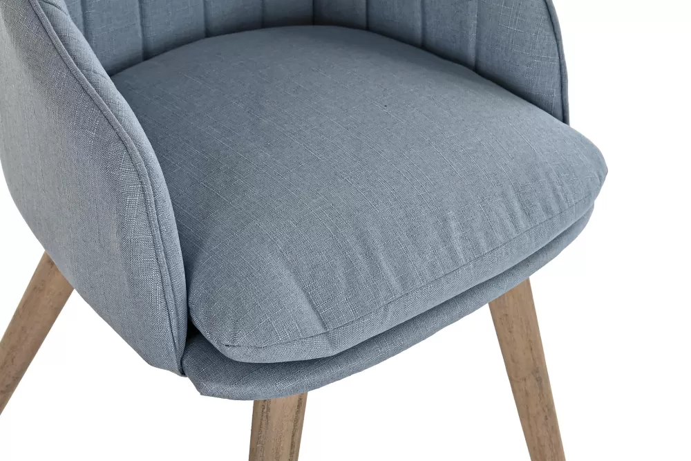 Store Butaca Poliester Rubberwood 56X47X72,5 Gris Claro Sillones Y Butacas