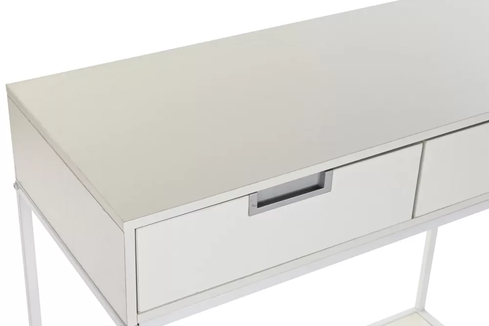 Cheap Consola Metal Mdf 80X35X81 Blanco Consolas Y Recibidores