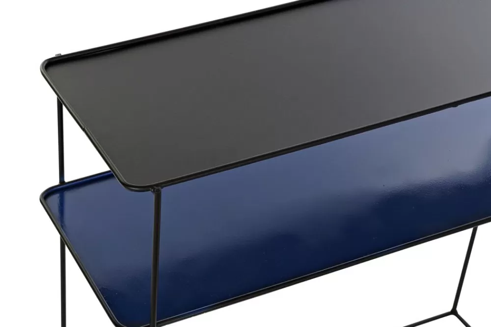 Detall ITEM Consola Set 2 Metal 70X27X45 Azul