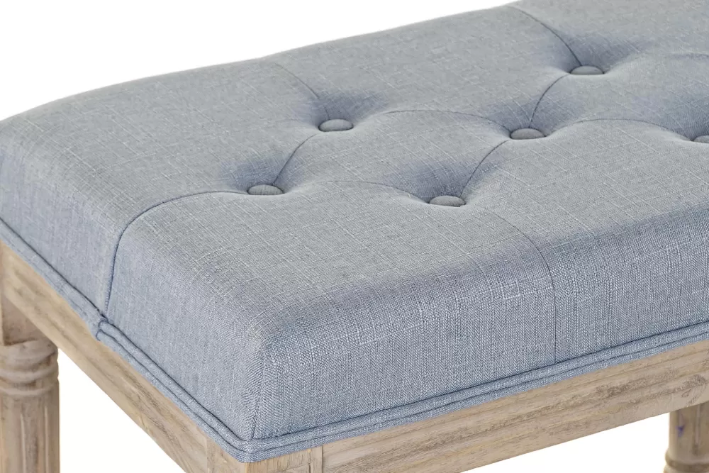 Best Sale Descalzadora Rubberwood Poliester 122X41X48 Azul Descalzador, Reposapiés Y Otros