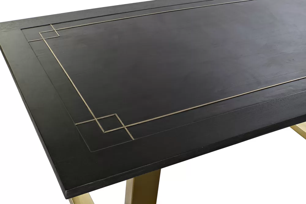 Best Mesa Comedor Mango Metal 180X89X75 Negro Mesas Comedor