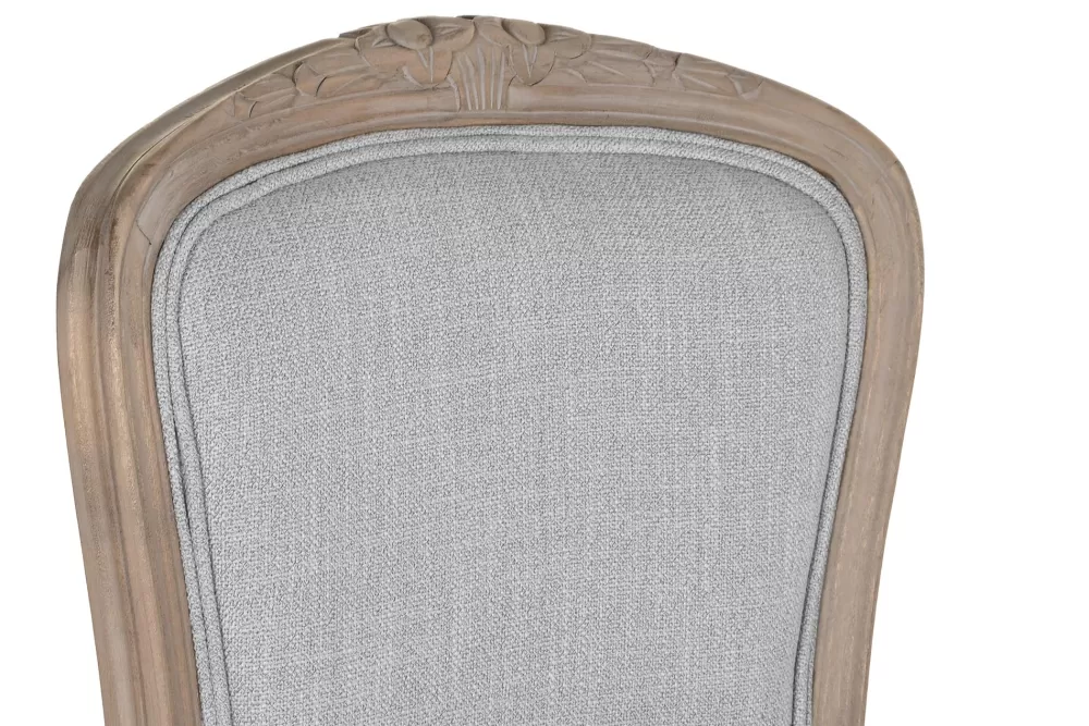 Best Silla Rubberwood Poliester 57X57X94 Gris Claro Sillas Y Taburetes