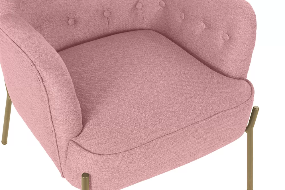 Sale Sillon Poliester Metal 65X73X79,5 Rosa Sillones Y Butacas