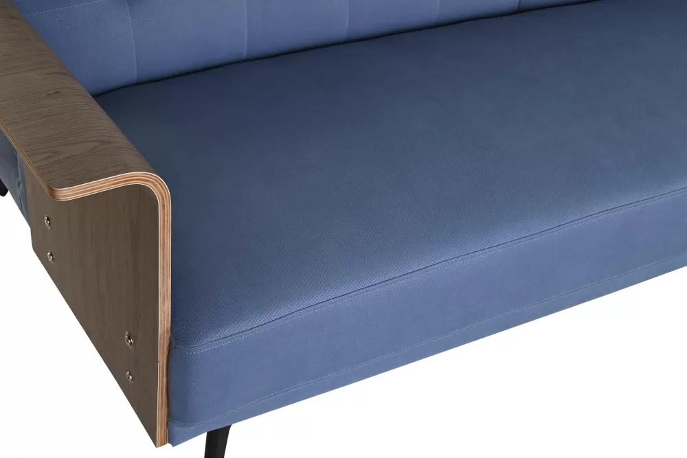 Hot Sofa Cama Eucalipto Metal 203X87X81 Azul Sofás Y Chaise Longue