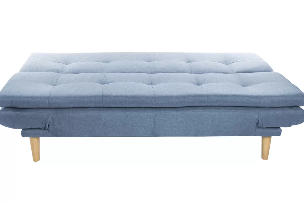 Best Sale Sofa Cama Poliester Madera 180X85X83 Azul Sofás Y Chaise Longue