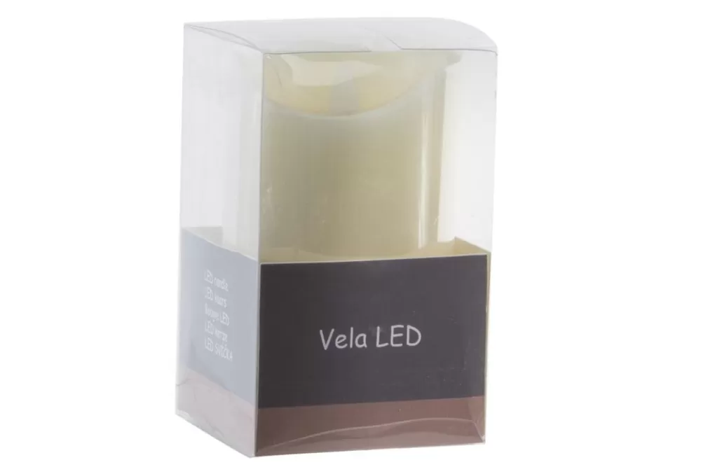 ITEM Vela Led Cera 7,5X7,5X10 Movimiento Crudo